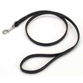 Pet 1" W Oak Tanned Leather Leash in Black