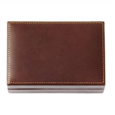 Cufflink Box in Dark Mahogany Waxhide