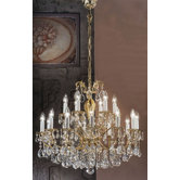 24-fl. Kronleuchter "Victoria" in 24K Gold