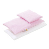 3-tlg. Bettzeug Set "Vichy-Karo" in Rosa