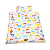 Bett- und Kopfkissenbezug "Happy Zoo"
