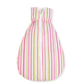 130cm Sommer-Kugelschlafsack "Streifen" in Rosa / Gr&uuml;n