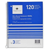 Notebooks, Wirebound, 5 Subject, 10-1/2"x8", Wide Ruled, 180SH