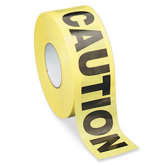 Barricade Tape, "Caution", 3"x1000', Yellow/Black