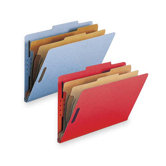 Classification Folders, w/ Fstnrs, 2 Dvdrs, Legal, 10 per Box