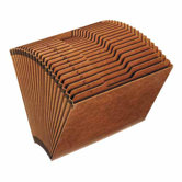 Accordion Files, No-Flap, 21 Pckts, A-Z, Legal, 15"x10", Brown