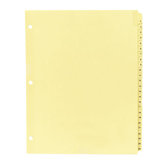 Plastic Tab Indexes, 3HP, 1-25, 11"x8-1/2", 12/ST, Buff