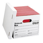 Storage File, Legal, 15"x24"x10", 12/CT, White
