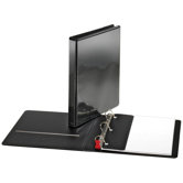 Locking D-Ring View Binder,1 "Capacity,11"x8-1/2", White/Black