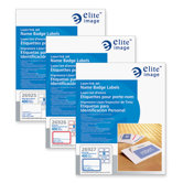 Name Badge Labels, Laser/Inkjet, 3-3/8"x2-1/3", 400 per Box, Blue