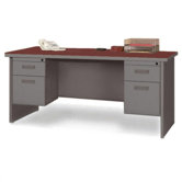 Durable Double PedestalComputer Desk with Radius Edges