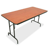 30" x 96" Laminate Economy Folding Table, Medium oak