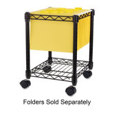 Compact Mobile Cart, 15-1/2"x14"x19-1/2", Black