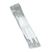 (250 packs per carton) Fork/Knife/Spoon Utensil Kit in White