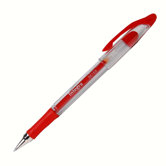 Gel Stick Pens with Rubber Comfort Grip, 0.5mm, Dozen, Red