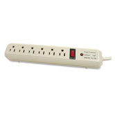 Compucessory 6-Outlet Strip Office Surge Protector, Putty
