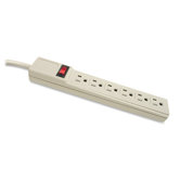 Compucessory 6-Outlet Power Strips, Putty