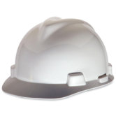 Full Brim Hard Hat,w/ Crown Straps, Polyethylene, White