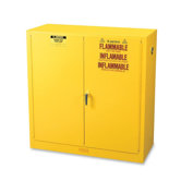 Flammable Liquid Cabinet in Yellow - Double Door, 43"x18"x44"