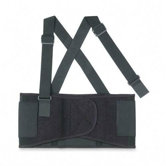 Back Support, Detachable Suspenders, Black, 3 Sizes