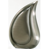 Brushed Pewter TearDrop Large / Adult Brass Urn