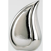 Silver Flare TearDrop Large / Adult Brass Urn