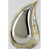 Silver / Gold TearDrop Large / Adult Brass Urn