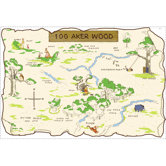 Licensed Designs 100 Aker Wood Peel and Stick Map