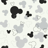 Mickey Mouse Heads Wallpaper in White Background