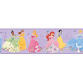 Dancing Princess Border in Purple Background