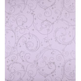 Perfect Princess Scroll Wallpaper in Purple with Glitter
