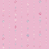 Beaded Curtain Wallpaper in Pink