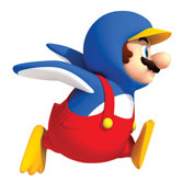 Penguin Mario Peel and Stick Giant Wall Decal