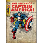 Captain America Peel and Stick Comic Book Cover Wall Decal
