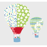 Hot Air Balloons Peel and Stick Giant Wall Decals