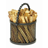 Wrought Iron Twisted Rope Fatwood Caddy
