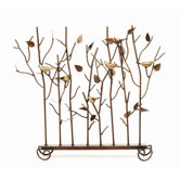 Birds Summer Fireplace Screen