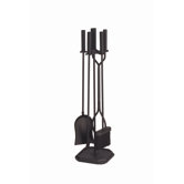 4 Piece Iron Fireplace Tool Set