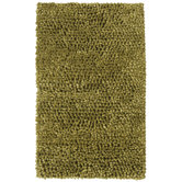 Solid Wool Shaggy Sage Rug