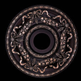 Hearst Castle Abundancia 13" Ceiling Medallion in Sterling Walnut