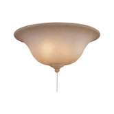 Two Light Caspian Glass Universal Bowl Ceiling Fan Light Kit
