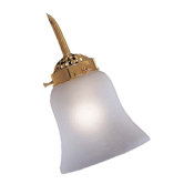 2.25" Neck Etched Seedy Bell Glass Shade for Ceiling Fan Light Kit