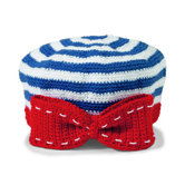 Kids' Nautical Stripe Crochet Beret Hat