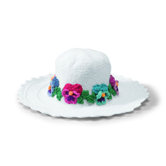 Kids' Pansy Crochet Floppy Hat