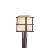 One Light Outdoor Post Lantern in Iron Oxide