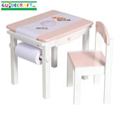 Art Table and Chair Set in Pink