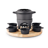 Fondue Carousel with Cast Iron Bowls