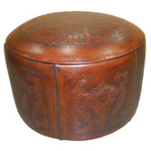 Colonial Cotton Ottoman