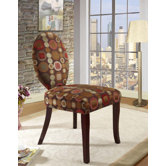 Circle Slipper Fabric Side Chair