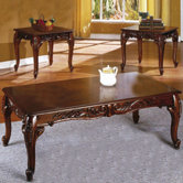 Ornate 3 Piece Coffee Table Set